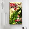 Peacocks Flower Large Diy 5d Diamond Painting Full Round Drill Mosaic Embroidery Rich Bird Animals Wall Decoration AA2854