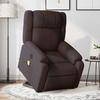 VidaXL Electric Massage Recliner Dark Brown Fabric 3205243