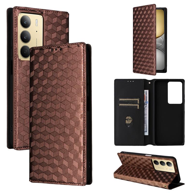 Чехол-книжка для Realme 14X 5G/Realme C75 4G/Realme V60 Pro 5G, полная защита корпуса, противоударные чехлы из искусственной кожи