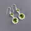 Peridot Gemstone 925 Sterling Silver Jewelry Handmade Drop/Dangle Earrings 1.80" EE-13-5