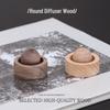 Round Wood Aromatherapy Diffuser - Long-Lasting Essential Oil and Car Fragrance Ornament for Home and Bedroom.