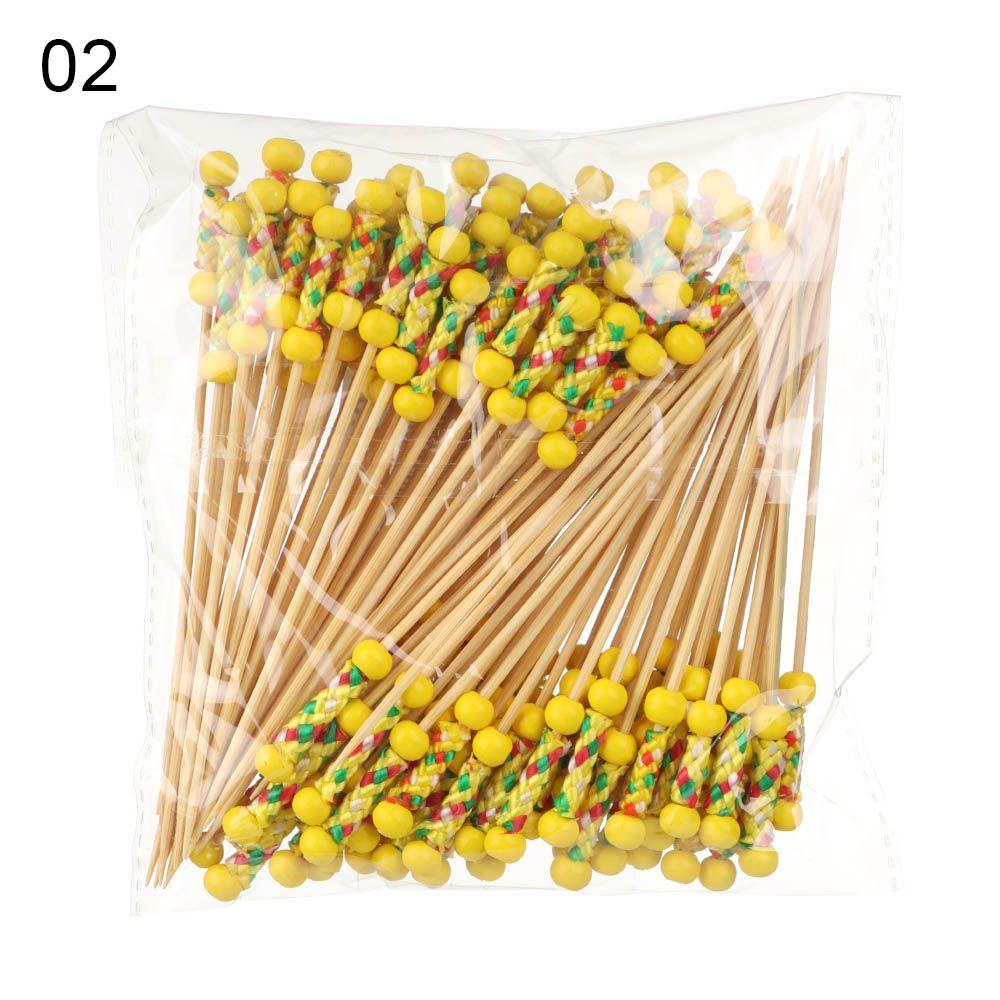 Salad Sandwich Toothpicks Food Fruit Cocktail Decor Bamboo Picks Handmade Toothpicks Fruit Sticks