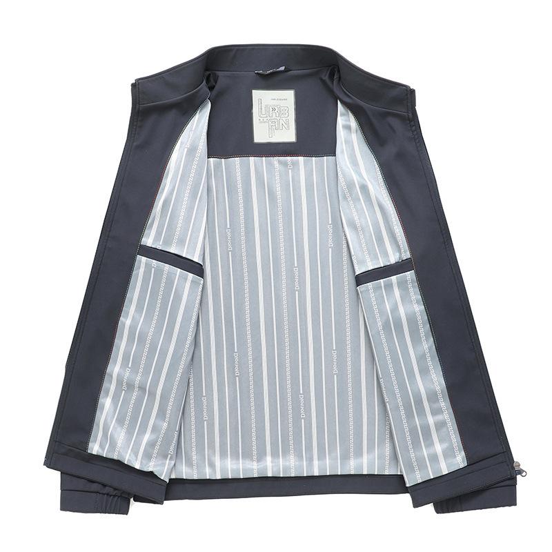 Middle-aged Men's Spring and Autumn New Dad's Stand-up Collar Casual Thin Men's Jacket