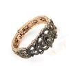 Gold Color Vintage Grey Crystal Women Cuff Bracelet Bangle Ethnic Wedding Jewelry Antique India Bridal Gift