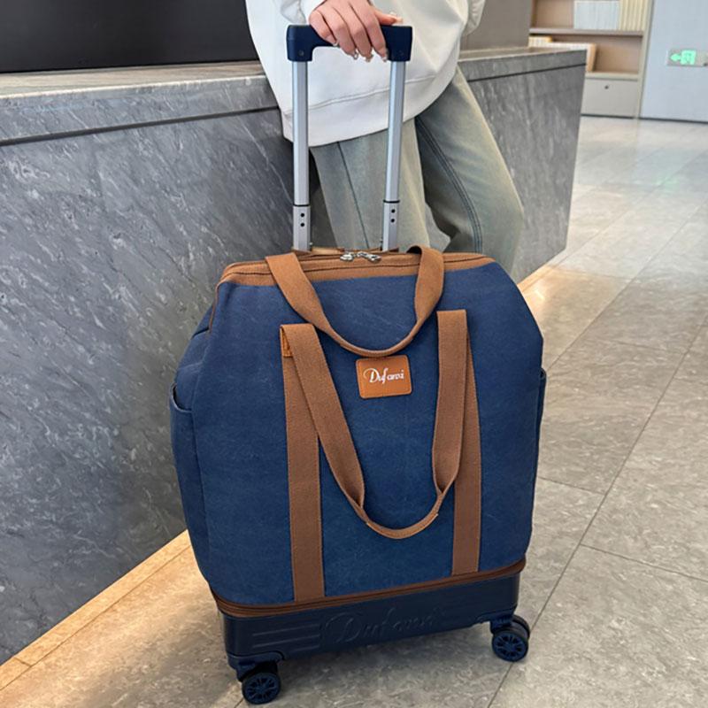 New Trolley Bag Detachable Universal Wheel Luggage Folding Storage Boarding Bag Expandable Suitcase Check-in Bag