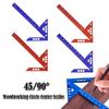 Portable Center Scribe 45/90° Carpenter Ruler Durable Right Angle Line Gauge  Wood Measuring Tool