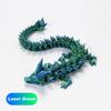 3D Printed Crystal Dragon 12In 3Pcs-Perfect Basket Essentials Stuffers, 3D Printed Flexible Articulated Dragon,Fidget Toys for Autism-Purple+Green+Red