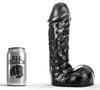 AB65 Pete All Black Dildo 20 X 6cm - All Black - Black Dildos