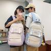 Contrast Color Student Schoolbag Women Large Capacity Backpack Men Computer Backpack