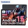 TABWEE 2025 W90 11 Inch Tablet Android 15 ,24GB RAM 256GB Memory(2TB TF),Large Display Widevide L1,Octa-core T615, 8000mAh,5G WiFi,4G LET,18W