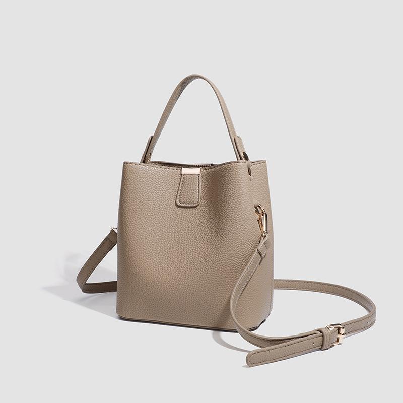 Handbag Women's New Trendy Bucket Bag Soft Leather Niche Versatile Textured Messenger Bag