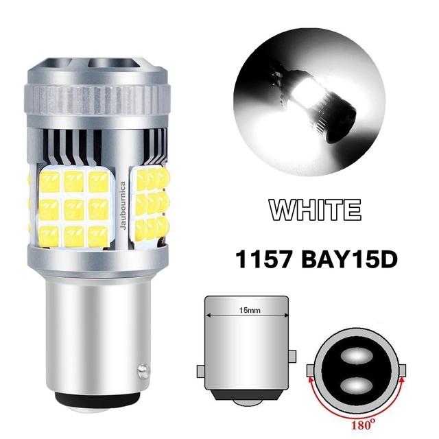 1Piece 1156 P21W BA15S BAU15S 1157 P21/5W BAY15D Super Bright CANBUS LED Bulb Car Brake Light Turn Signals Auto Reverse Lamp