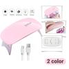 6W Mini Nail Dryer Machine Portable 6 LED UV Manicure Lamp Home Use Nail Lamp For Drying Nails Polish Varnish With USB Cable
