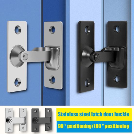 Door Hasp Latch Rustproof Corrosion Resistant Easy Assembly Mini Size 90-Degree Door