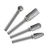 8x Double Cut Tungsten Carbide Burrs Rotary Burr Set 1/4" Shank Die Grinder Bit