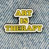 New Enamel Pin Art Is Therapy Saying Metal Pin Gift Birthday 1 Piece