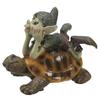 [R7059] - Resin Figurine 'Pixie and Turtle' - 85 Mm