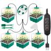 Full Spectrum LED Grow Light with Seedling Tray Plant Seed Starter Trays Greenhouse Growing Trays with Holes 12 Cell Per Tray