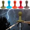 4 Pcs Lightning Proof Cap Camping Tent Pole Awning Rod Support Bar Anti-Thunder Protection Cover Safe Awning Rod Outdoor Tent Hat