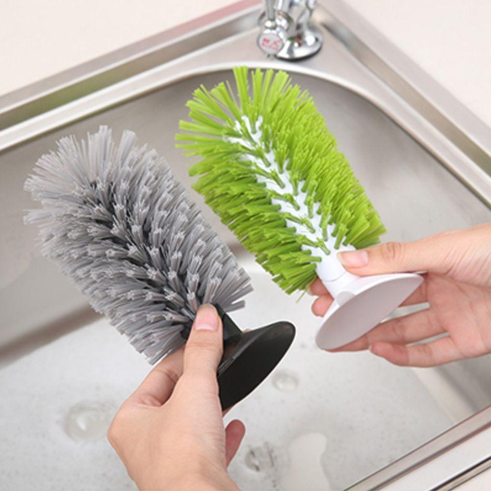 Bottles Cleaner Brush Lazy Use Cleaning Brush Sink Suction Cup Brush Cup Scrubber Cup Mugs Cleaner