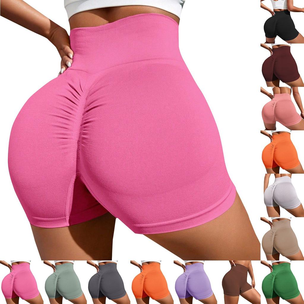 Women's High Waist Peach Lift Hip Sports Shorts Tight Yoga Shorts