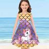 Girls' Dress Sleeveless 3D Beautiful Pegasus Print Summer Daily Cute Casual Sweet Kids A Line Dress Tank Dress