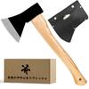 CARBABY Axe, Outdoor Camping Gear, Firewood Splitting Hatchet, 38cm, Garden Hatchet, Camping Axe, Bonfire, Outdoor, Includes Protective Cover