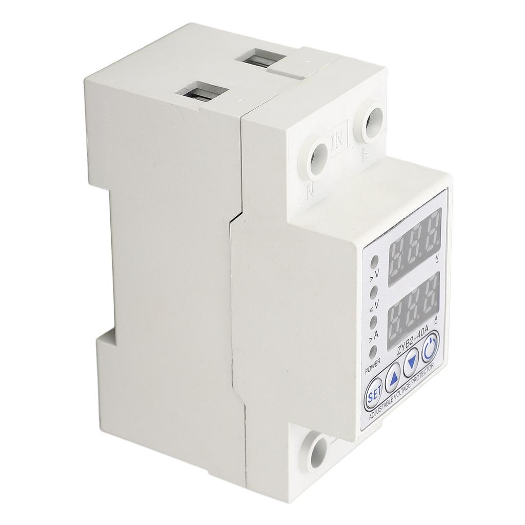Voltage Protective Device Auto Recovery Over Under Voltage Protector 2P 220V AC 40A