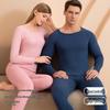 Men's and Women's Cashmere Silk Fleece-Lined Seamless Underwear Set for Autumn/Winter - Includes Base Layer Top and Pants
