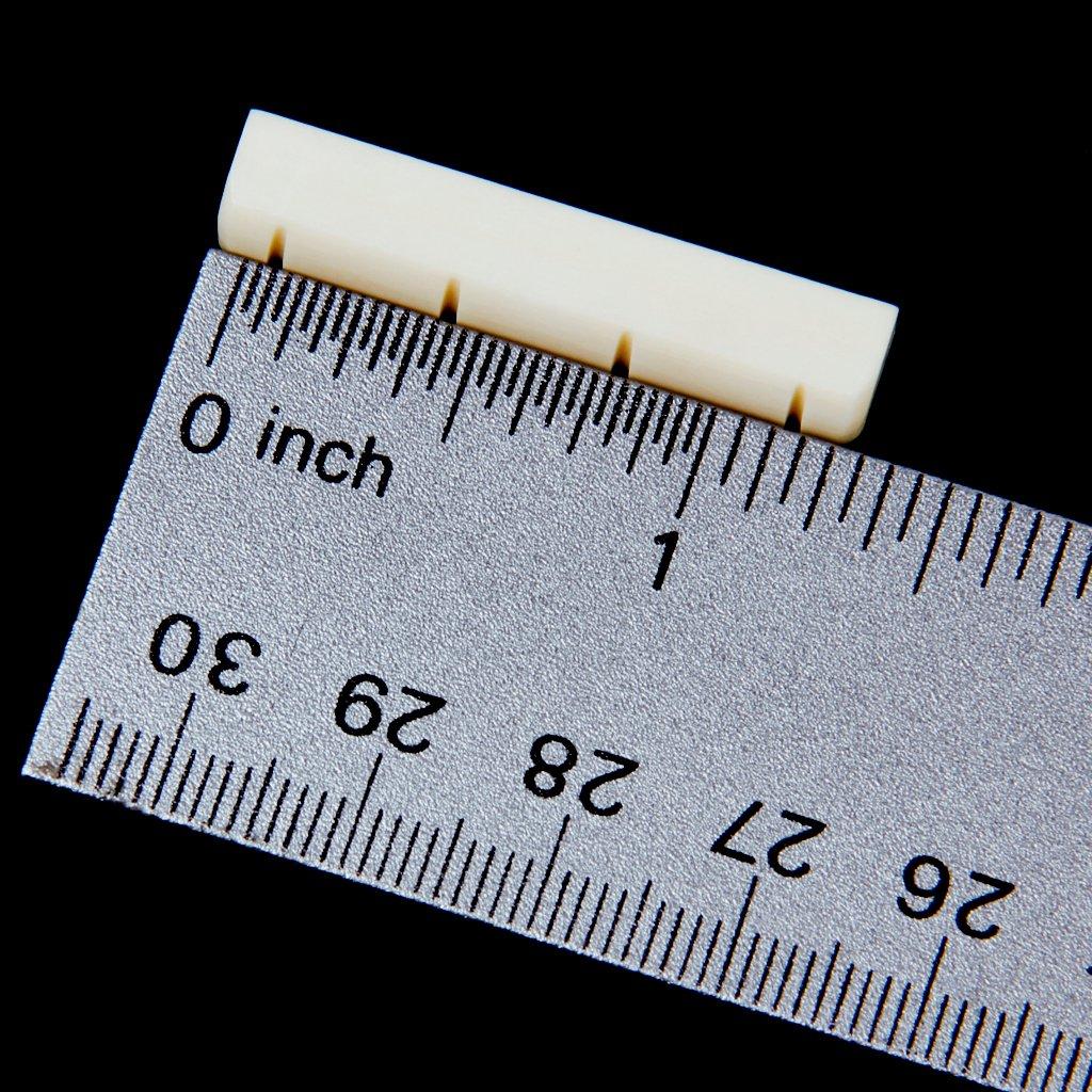 SONONIA 2 Sets Cow Bone Bridge Saddle for Ukulele Stringed Instrument Parts White