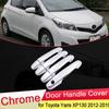 For Toyota Yaris Vitz XP130 2012 2013 2014 2015 2016 2017 2018  Chrome Door Handle Cover Exterior Car Styling Accessories