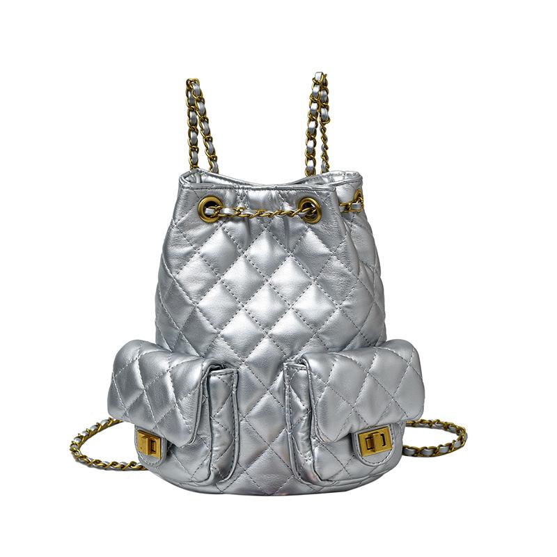 Корейская нишевая мода сумка Xiaoxiangfeng женский новый рюкзак с бриллиантовой цепочкой 2025 простая повседневная сумка-мессенджер