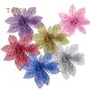 6'' Hollow Wedding Party Decor Christmas Flowers Xmas Tree Decorations Poinsettia Accessories