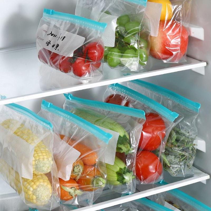 20Pcs Wrap Plastic Packaging Bags Food Storage Bag Reusable Freezer Sandwich Sealing Bag Kitchen Refrigerator Food Preservation