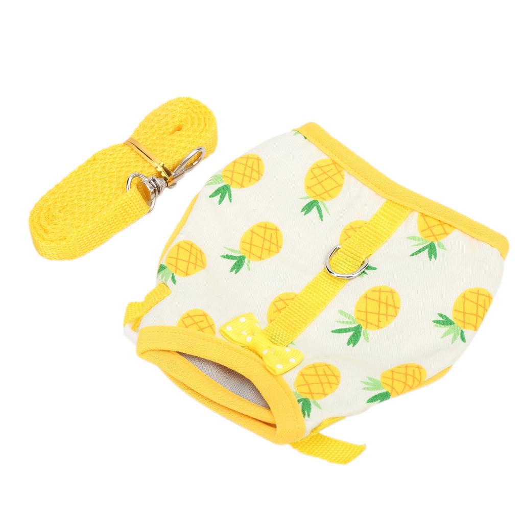 Жилет для маленьких домашних животных, шлейка и поводок, набор, регулируемый для морских свинок, одежда для мелких животных, желтый