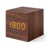 Voice Control  Wooden Digital Alarm Clock TEMP Date 3 Alarms Desktop Electronic Table Clock 12/24H USB Powered LED Bedside Clock