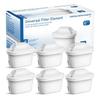 WaterJingYi Compatible Filter Cartridges for BRITA MAXTRA, High Removal, Filter Style, Water Purifier - Pack of 6