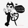 Bendy Valentines Bendy And The Ink Machine Drawing Iron On Heat Transfer Printing Vinyl Patches Sticker for Clothes DIY Appliques Washable Patches