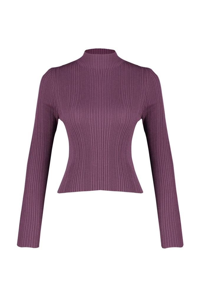 Women's Elegance Style Sweater Mink High Collar Knitwear Sweater