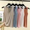 Plus Size L To 6XL Modal Women's Tank Tops U-Neck Summer Thin Sleeveless Bottomed Top Loose Tee Tops All Match Vest Comfort Homewear
