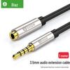 Biaz 3.5mm Male To Female Headphone Extension Cable with Microphone Support, 1m, 4-Pin.