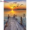 5D DIY Diamond Painting Landscape Full Drill Diamond Mosaic Scenery Sundown Decor Home