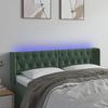 VidaXL LED Headboard Bedroom Furniture Double Bed Accessory Head of Bed Frame Interior Dark Green 3123629