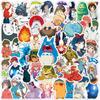 50pcs Hayao Miyazaki Anime Stickers Set Waterproof Durable for Laptops Skins Phones Guitars Skateboards Cute DIY Decals Collect