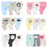 3PCS Newborn Pants Cartoon Four Seasons Baby 100%Cotton Soft Girl Pants Baby Boy Trousers Pants 0-24M
