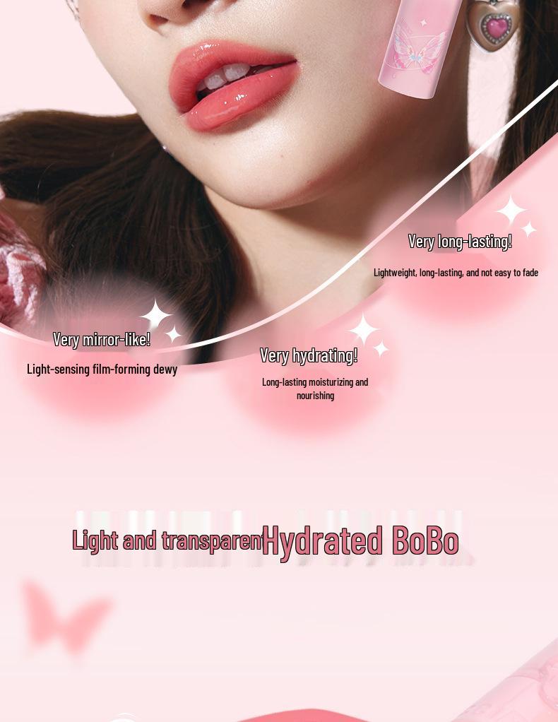 VEECCI Clear Bobo Lip Glaze: Long-lasting, Non-Transfer Double-Ended Lip Gloss.