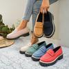 Retro Shoes, Large-sized Loafers, New Casual Matte, One-step, Thick-soled Single Shoes