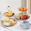 Gold Stainless Steel Cake Storage Rack Can Hold Jewelry Bread and Cookies Suitable for Home Storage and Dessert Shop Tea Parties