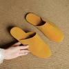 New Casual Flat-bottomed Slippers Women's Summer Women's Bag Head Slippers One Pedal Set of Feet Beef Tendons Soft Bottom Leather Sandals