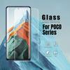9H HD Protective Glass For Xiaomi Poco X3 NFC C3 Tempered Glass Screen Protector Poco X3 Pro GT M2 M3 5G X2 F3 F2 Pocophone F1 Glass Cover Case Film
